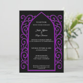 Ornate border Photo Gothic wedding Invitation 招待状 (スタンド正面)