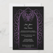 Ornate border Photo Gothic wedding Invitation 招待状 (正面)