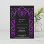 Ornate border Photo Gothic wedding Invitation 招待状 (スタンド正面)