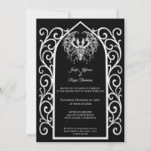 Ornate border Photo Gothic wedding Invitation 招待状 (正面)