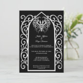 Ornate border Photo Gothic wedding Invitation 招待状 (スタンド正面)