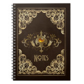 Ornate Brown and Gold Frame Notebook ノートブック (正面)