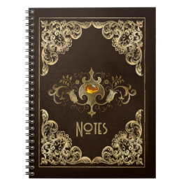 Ornate Brown and Gold Frame Notebook ノートブック