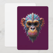 Ornate Chimp Mask 招待状 (正面/裏面)