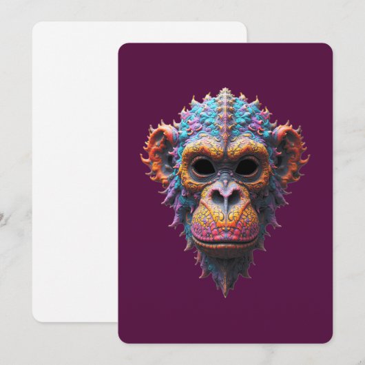 Ornate Chimp Mask 招待状 (正面/裏面)
