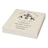 Ornate Christian Cross Minimal Wedding Save Date ラバースタンプ (スタンプ)