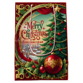 Ornate Christmas Tree ミディアムペーパーバッグ (裏面)