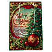 Ornate Christmas Tree ミディアムペーパーバッグ (裏面)