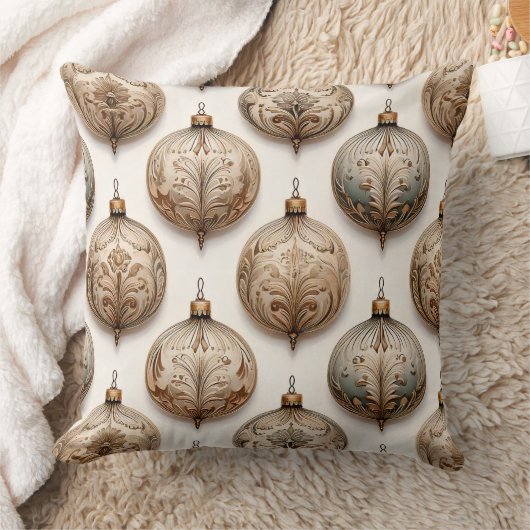 Ornate Circle Ornaments - Baroque & Quilted (1) クッション (ブランケット)