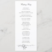 Ornate Classic French Rose Border Wedding プログラム (裏面)