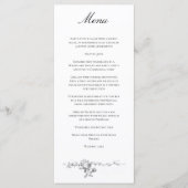 Ornate Classic French Rose Border Wedding メニュー (正面)
