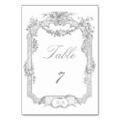 Ornate Classic French Rose Garland Wedding テーブルナンバー (裏面)