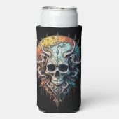 Ornate Cosmic Skull Gothic Baroque Mandala  スリム缶クーラー (Seltzer裏面)