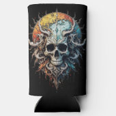 Ornate Cosmic Skull Gothic Baroque Mandala  スリム缶クーラー (裏面)