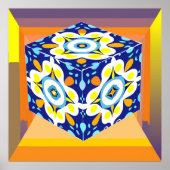 Ornate Cube: A Kaleidoscope of Patterns ポスター (正面)