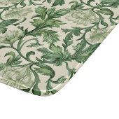 Ornate dark green acanthus leaves pattern カッティングボード (角)