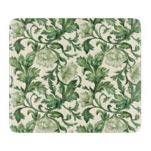 Ornate dark green acanthus leaves pattern