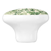 Ornate dark green acanthus leaves pattern セラミックノブ (側面)