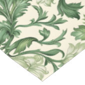 Ornate dark green acanthus leaves pattern テーブルクロス (アングル)
