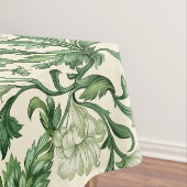 Ornate dark green acanthus leaves pattern テーブルクロス (インサイチュ)