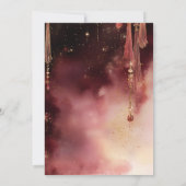 Ornate Elegant Gold Floral Indian Arch Wedding 招待状 (裏面)