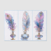 Ornate Elegant Quill & Inkwell Trio EQ2L Decoupage 薄葉紙 (正面)