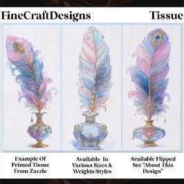 Ornate Elegant Quill & Inkwell Trio EQ2L Decoupage 薄葉紙