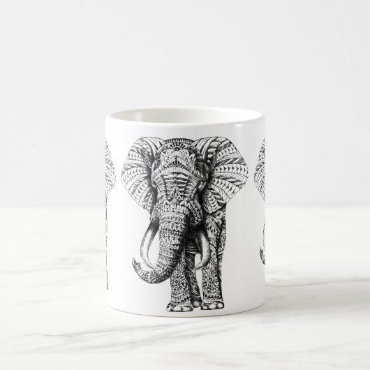 Ornate Elephant コーヒーマグカップ (中央)