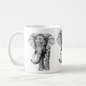 Ornate Elephant コーヒーマグカップ (左)