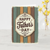 Ornate Fathers Day Plaque Card カード (黄色い花)