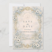 Ornate Floral Baroque Wedding セーブザデート (正面)
