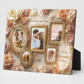 Ornate Floral Frames with Soft Gold Botanical Glow フォトプラーク (側面)