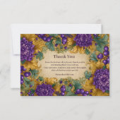 Ornate Floral Masquerade Mardi Gras サンキューカード (正面)