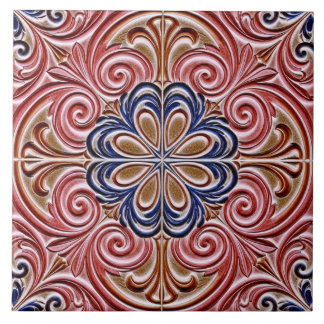 Ornate Floral Medallion Ceramic Pattern タイル