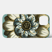 Ornate Floral Medallion on Light Blue Background Case-Mate iPhoneケース (裏面 (横))