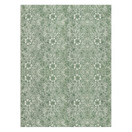 Ornate floral pattern of white flowers & leaves テーブルクロス