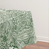 Ornate floral pattern of white flowers & leaves テーブルクロス (インサイチュ)