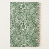 Ornate floral pattern of white flowers & leaves プランナー手帳 (裏面)