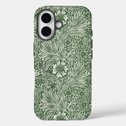 Ornate floral pattern of white flowers & leaves Case-Mate iPhoneケース (裏面)