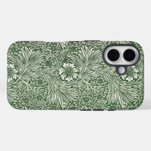 Ornate floral pattern of white flowers & leaves Case-Mate iPhoneケース (裏面 (横))