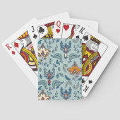 Ornate floral pattern on a pale blue background トランプ (裏面)