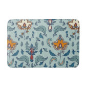 Ornate floral pattern on a pale blue background バスマット (正面)