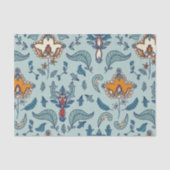 Ornate floral pattern on a pale blue background 薄葉紙 (正面)