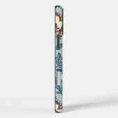 Ornate floral pattern on a pale blue background Case-Mate iPhoneケース (裏面 / 右)