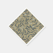 Ornate floral pattern with dark blue vines  スタンダードカクテルナプキン (角)