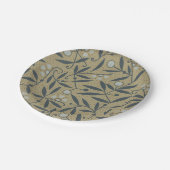 Ornate floral pattern with dark blue vines  ペーパープレート (アングル)