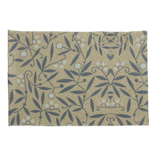 Ornate floral pattern with dark blue vines  枕カバー (裏面-右)