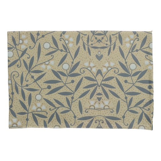 Ornate floral pattern with dark blue vines  枕カバー (正面左)