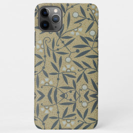 Ornate floral pattern with dark blue vines  iPhone 11Pro maxケース