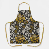 Ornate floral pattern with large gold flowers  エプロン (正面)